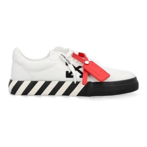 Lage Canvas Sneakers Wit/Zwart Off White , White , Dames