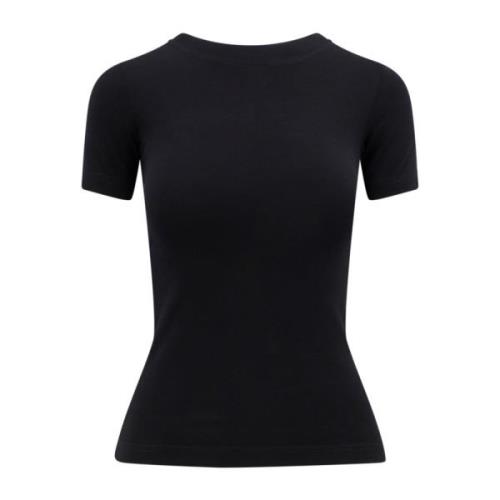 Rhinestone Print Slim Fit T-Shirt Balenciaga , Black , Dames