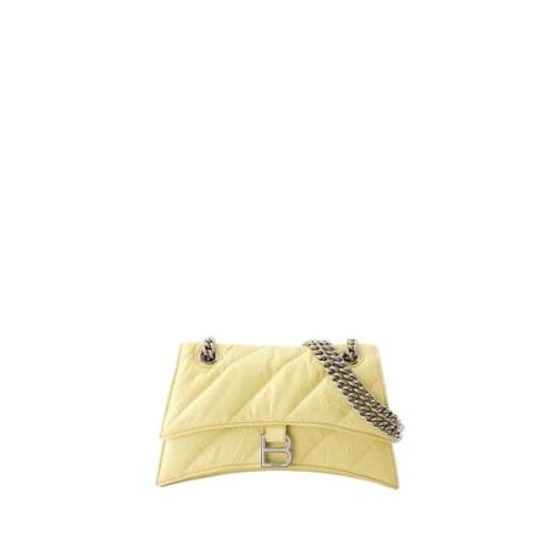 Crush Chain Schoudertas - Geel Leer Balenciaga , Yellow , Dames