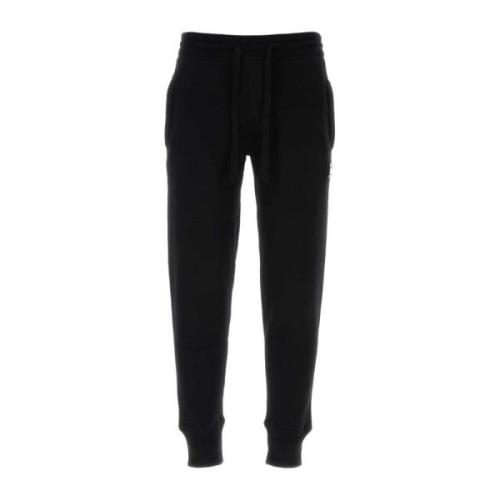 Zwarte wollen blend joggers Dolce & Gabbana , Black , Heren