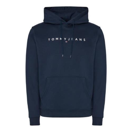 Linear Logo Hoodie Tommy Jeans , Blue , Heren