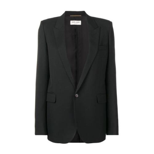 Klassieke formele blazer in het zwart Saint Laurent , Black , Dames