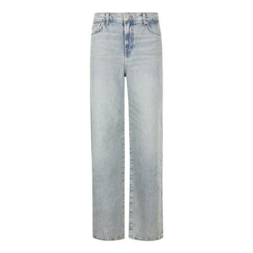 Frost Straight Jeans 7 For All Mankind , Blue , Dames