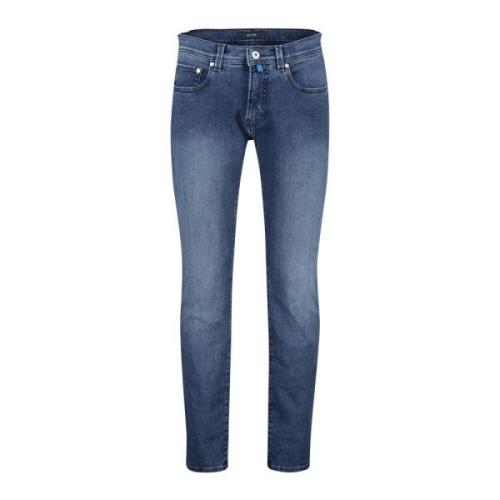 Blauwe Denim Jeans Pierre Cardin , Blue , Heren