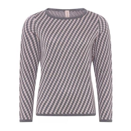 Speciale Geruite Pullover Blouse Grijs Skovhuus , Gray , Dames