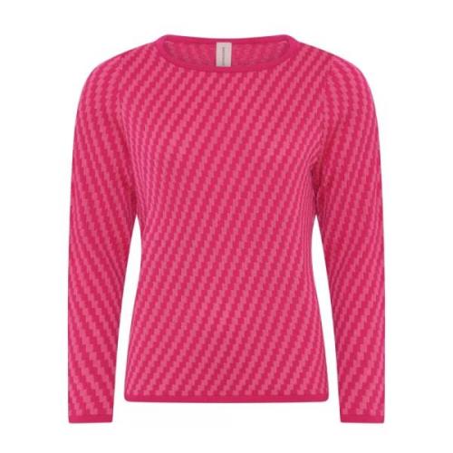 Speciale Geruite Pullover Blouse Roze Skovhuus , Pink , Dames