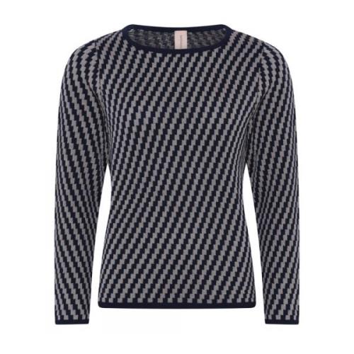 Speciale Geruite Pullover Blouse Skovhuus , Blue , Dames