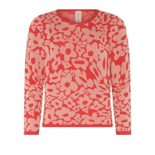 Bloemen Jaquard Pullover in Lotus Pink Skovhuus , Pink , Dames