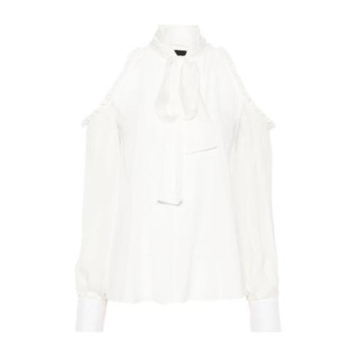 Witte Shirts met Lage Hak Pinko , White , Dames