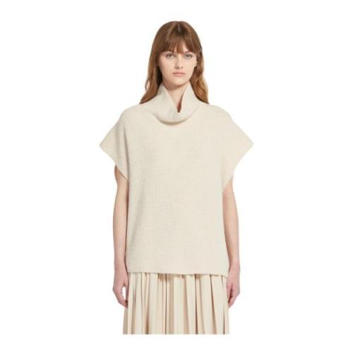 Stijlvolle Turtleneck Gebreide Kleding Max Mara , Beige , Dames