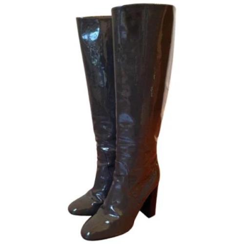 Pre-owned Leather boots Bottega Veneta Vintage , Gray , Dames