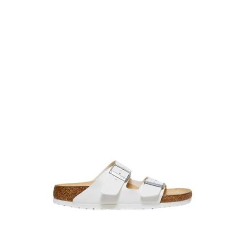 Witte Eco Leren Arizona Sandaal Birkenstock , White , Dames