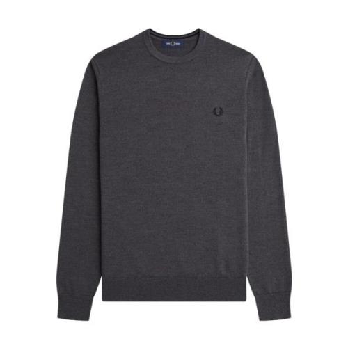 Donkergrijze Marl Sweaters Fred Perry , Gray , Heren