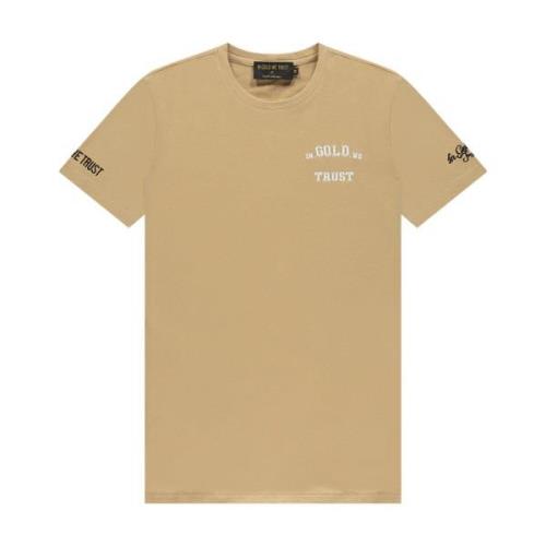 Beige Pusha T-Shirt In Gold We Trust , Beige , Heren