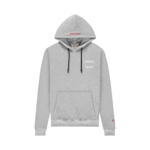 De Beruchte Grijze Melange Hoodie In Gold We Trust , Gray , Heren