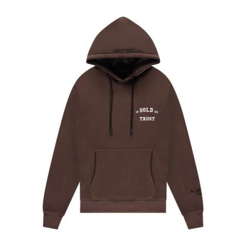 De Beruchte Donkerbruine Hoodie In Gold We Trust , Brown , Heren