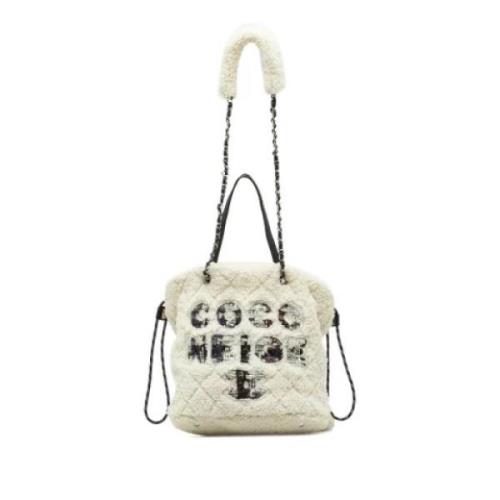 Pre-owned Wool chanel-bags Chanel Vintage , White , Dames