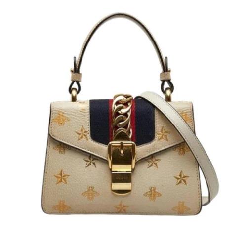 Pre-owned Leather gucci-bags Gucci Vintage , White , Dames