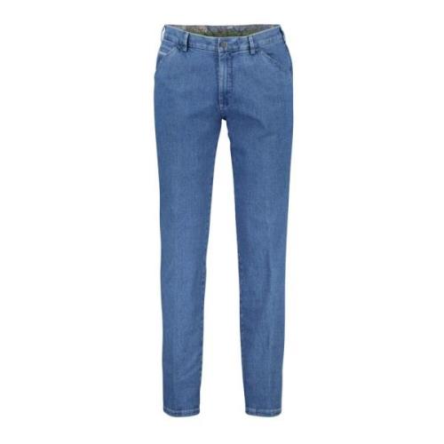 Blauwe Denim 5-Pocket Jeans Meyer , Blue , Heren