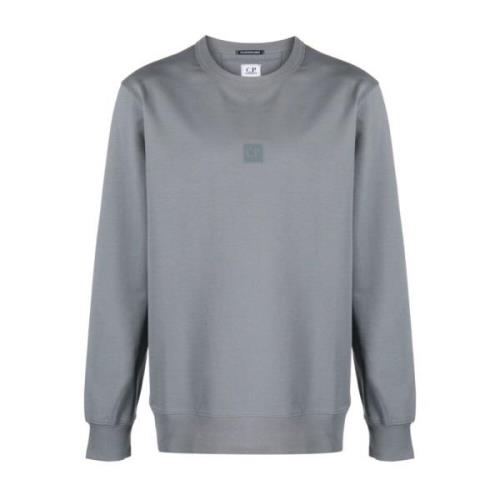 Grijze Metropolis Sweaters met Logo Patch C.p. Company , Gray , Heren