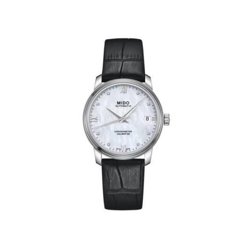 Chronometer Dames Diamant Horloge Mido , White , Dames