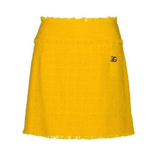 Tweed Rok Dolce & Gabbana , Yellow , Dames