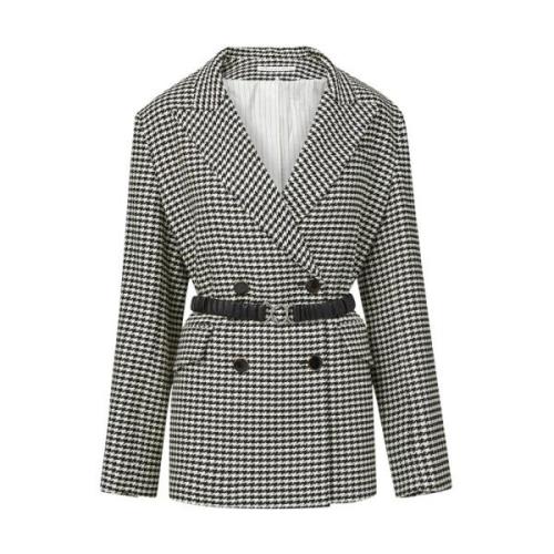 Hutchinson Houndstooth Dickey Jas Veronica Beard , Black , Dames