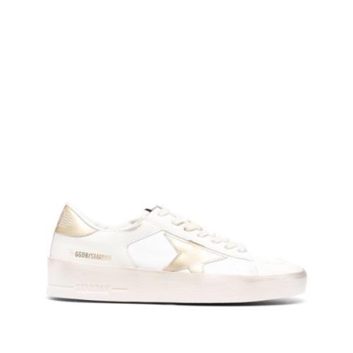 Witte Sneakers met Spiegelende Ster en Hak Golden Goose , White , Dame...