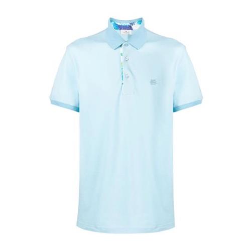 Pegaso Geborduurd Poloshirt Etro , Blue , Heren