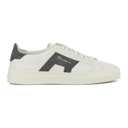 Grijze Sneakers Santoni , White , Heren