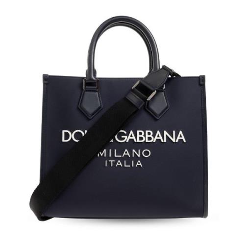 Schoudertas met logo Dolce & Gabbana , Blue , Heren