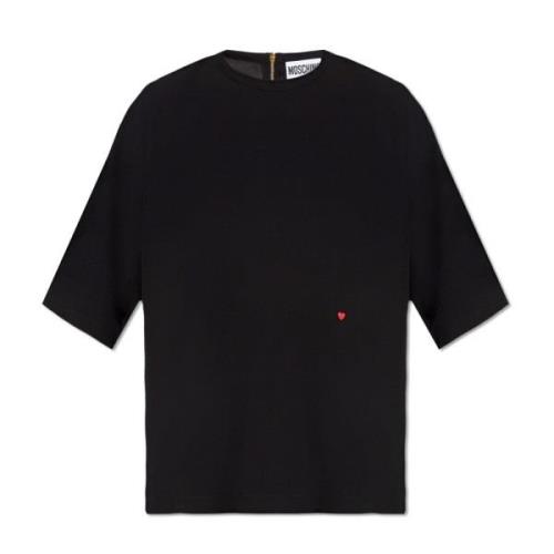 Oversized T-shirt Moschino , Black , Heren