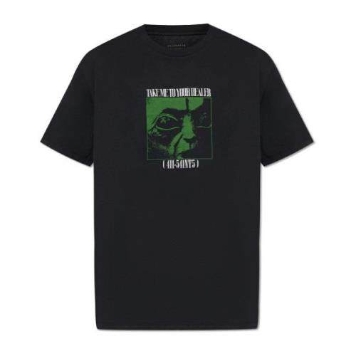 ‘Zeta’ bedrukt T-shirt AllSaints , Black , Heren