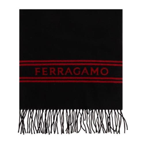 Wollen sjaal Salvatore Ferragamo , Black , Heren