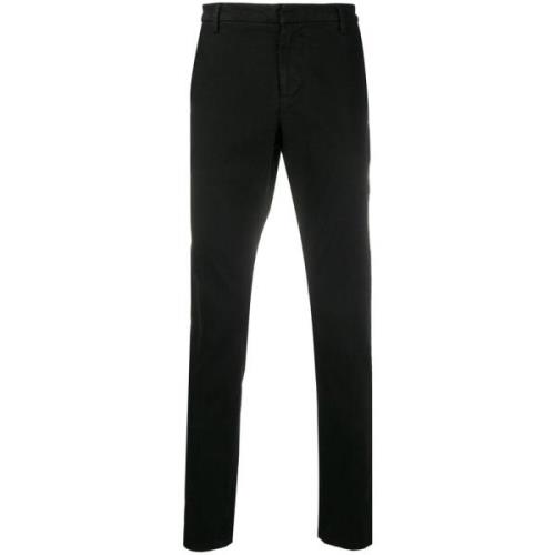 Zwarte Chinos met Rechte Pijpen Dondup , Black , Heren