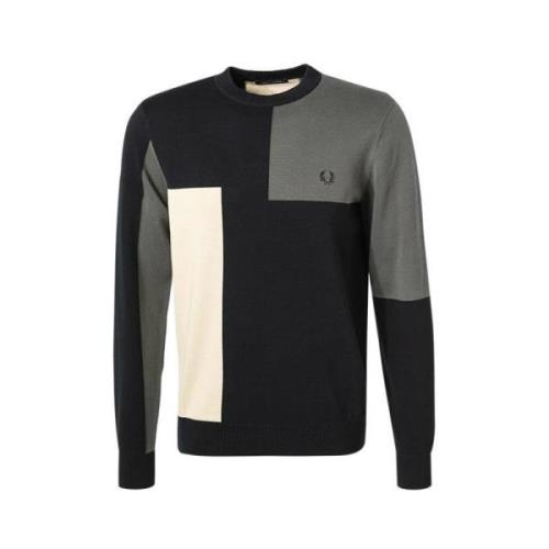 Multicolor Crewneck Pullover Fred Perry , Multicolor , Heren