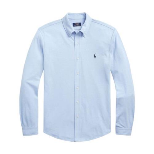 Blauwe Klokjes Mesh Polo Shirt Polo Ralph Lauren , Blue , Heren