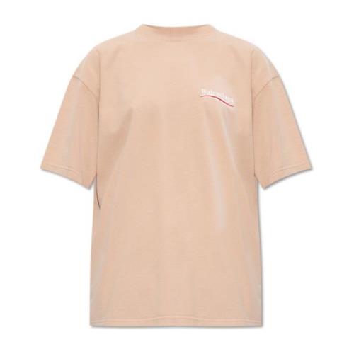 T-shirt met logo Balenciaga , Pink , Dames