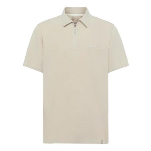 Organisch katoenmix Piqué Polo Shirt Boggi Milano , Beige , Heren