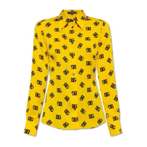 Zijden shirt Dolce & Gabbana , Yellow , Dames