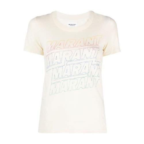 Beige T-shirts Polos voor vrouwen Isabel Marant Étoile , Beige , Dames