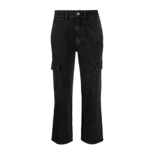 Zwarte Jeans voor Dames Aw23 7 For All Mankind , Black , Dames