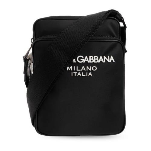 Schoudertas met logo Dolce & Gabbana , Black , Heren
