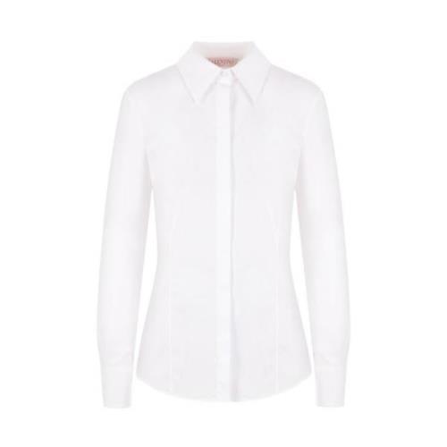 Witte Katoenen Poplin Overhemd Valentino Garavani , White , Dames