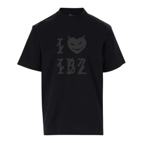 Katoenen T-shirt met Grafische Print 44 Label Group , Black , Heren
