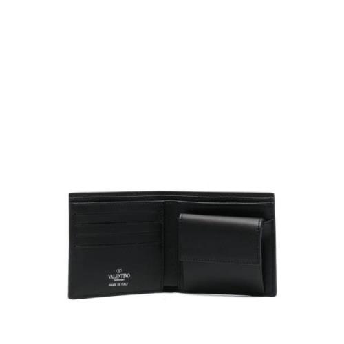 Zwarte Vltn Billfold Portemonnee Valentino Garavani , Black , Heren