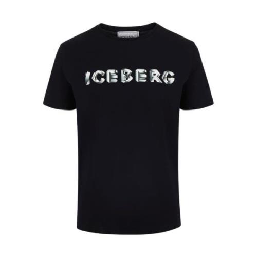 Grote Branding Zwart 3D Logo Iceberg , Black , Heren
