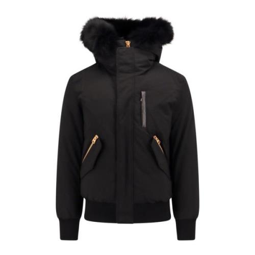 Zwarte jas met ritssluiting en knopen Mackage , Black , Heren