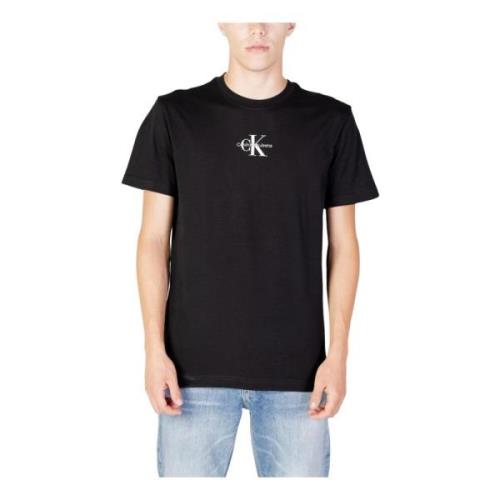 Zwart Print T-shirt Calvin Klein Jeans , Black , Heren