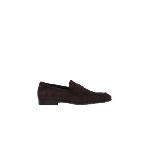 Donkerbruine Suède Moccasinschoenen Tod's , Brown , Heren